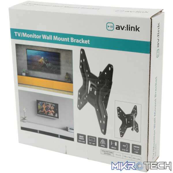 Avlink - Inc201 Tilt & Swivel Tv Wall Mount Bracket 10In - 40In - Image 6
