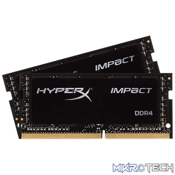 13230305_1_dual_3lwh-7l_izox-cm Kingston HyperX Impact Black 64Gb(32Gb x2) DDR4-2666 (pc4-21330) CL16 1.2V Notebook Memory Module - Image 1