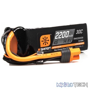 14.8V 2200mAh 4S 30C Smart LiPo IC3