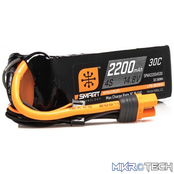 14.8V 2200mAh 4S 30C Smart LiPo IC3 14.8V 2200mAh 4S 30C Smart LiPo IC3