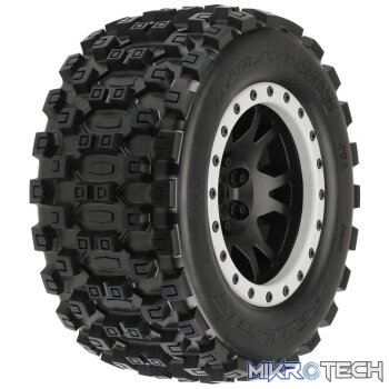 1/5 Badlands MX43 Pro-Loc F/R X-MAXX MTD 24mm Blk/Gry Impulse (2)