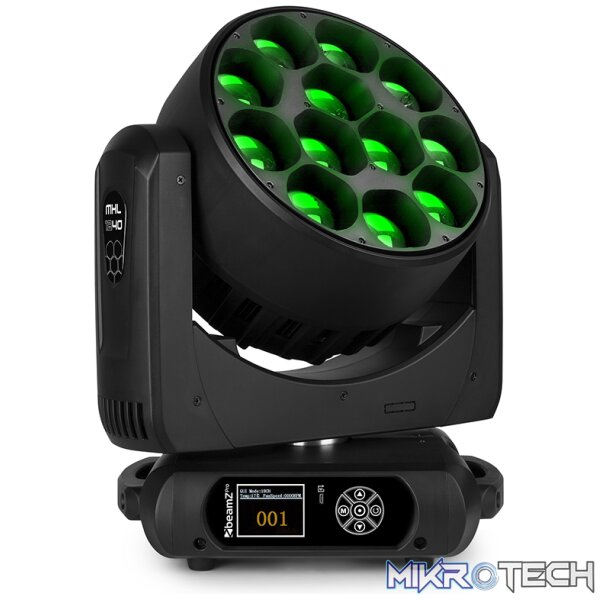 150100B_1 Beamzpro Mhl1240 Led Moving Head Zoom 12X 40W Rgbw - Image 1