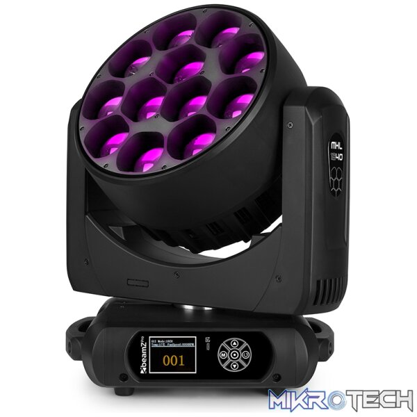 Beamzpro Mhl1240 Led Moving Head Zoom 12X 40W Rgbw - Image 3