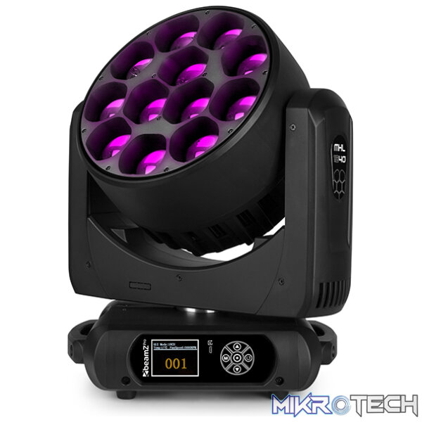 Beamzpro Mhl1240 Led Moving Head Zoom 12X 40W Rgbw [2 In A Flightcase] - Image 4