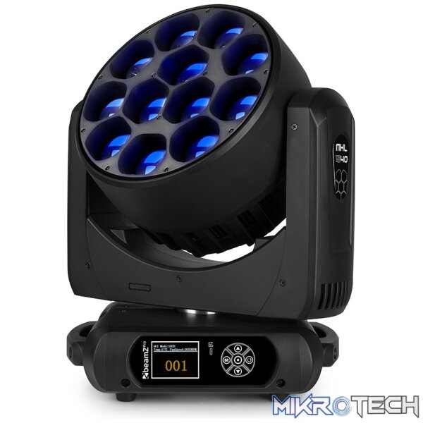 Beamzpro Mhl1240 Led Moving Head Zoom 12X 40W Rgbw - Image 5