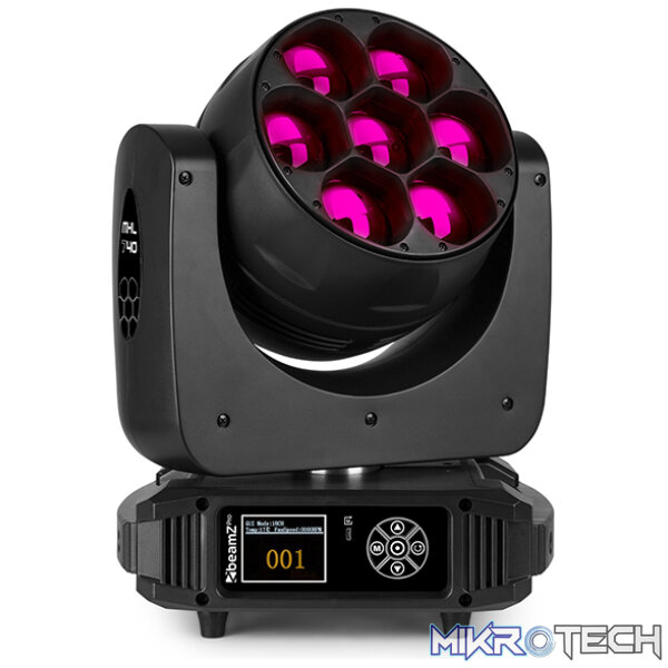 Beamzpro Mhl740 Led Moving Head Zoom 7X 40W Rgbw [2 In A Flightcase] - Image 2