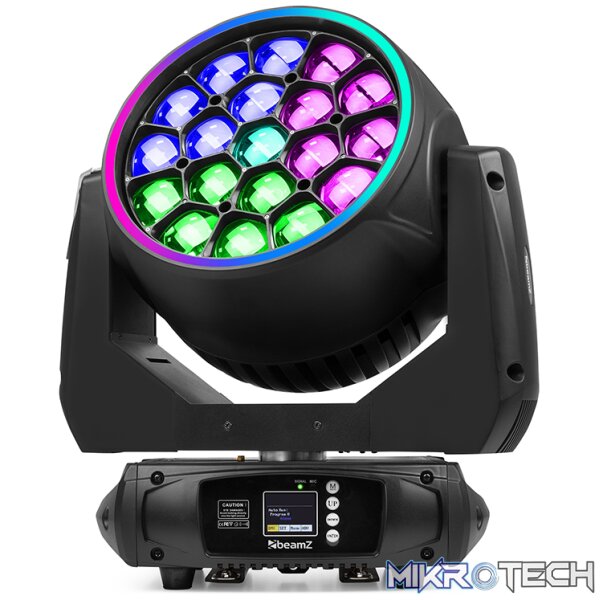 Beamzpro Mhl1940 Led Moving Head Bee Eye Zoom 19X 40W Rgbw [2 In A Flightcase] - Image 3