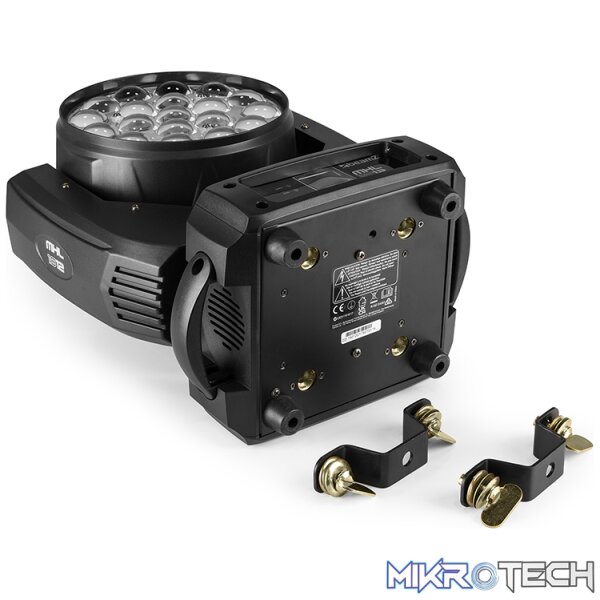 Beamz Mhl1912 Led Moving Head Wash 19X 12W Rgbw - Image 9