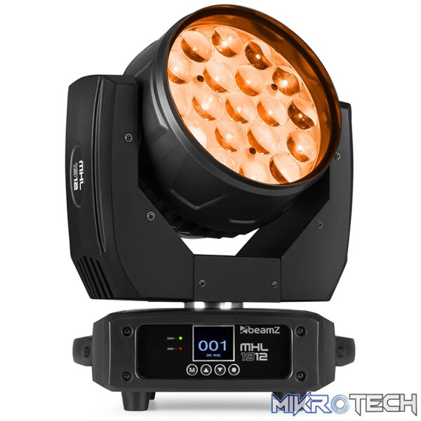 Beamz Mhl1912 Led Moving Head Wash 19X 12W Rgbw - Image 3
