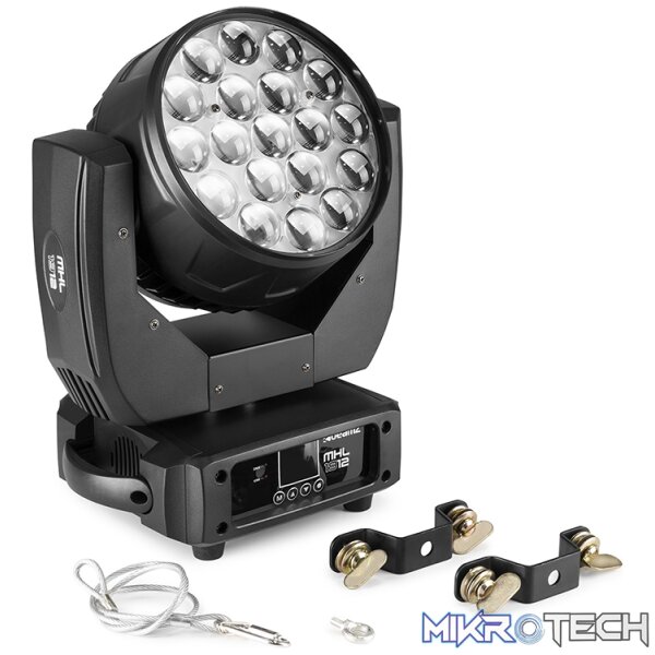 Beamz Mhl1912 Led Moving Head Wash 19X 12W Rgbw - Image 6