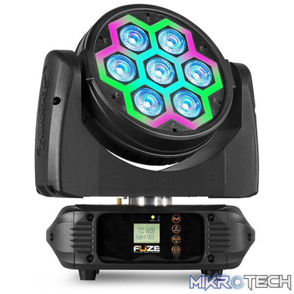 150352B_1 Beamz Fuze712 Led Moving Head Wash With Smd Led Effect 7X 12W Rgbw - Image 1