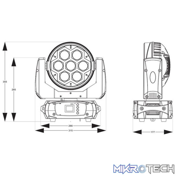 Beamz Fuze712 Led Moving Head Wash With Smd Led Effect 7X 12W Rgbw - Image 14
