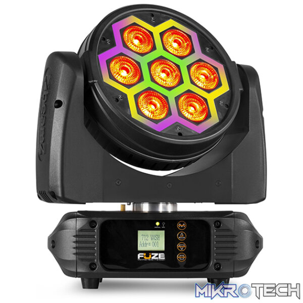 Beamz Fuze712 Led Moving Head Wash With Smd Led Effect 7X 12W Rgbw - Image 2