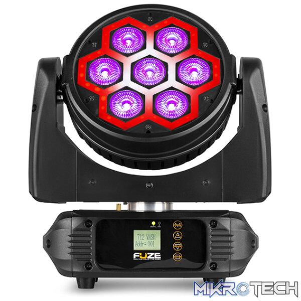 Beamz Fuze712 Led Moving Head Wash With Smd Led Effect 7X 12W Rgbw - Image 4