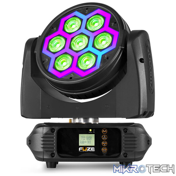 Beamz Fuze712 Led Moving Head Wash With Smd Led Effect 7X 12W Rgbw - Image 5