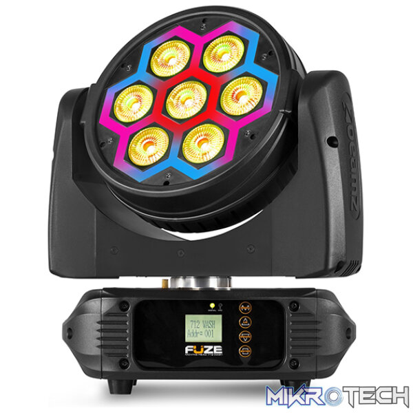 Beamz Fuze712 Led Moving Head Wash With Smd Led Effect 7X 12W Rgbw - Image 6