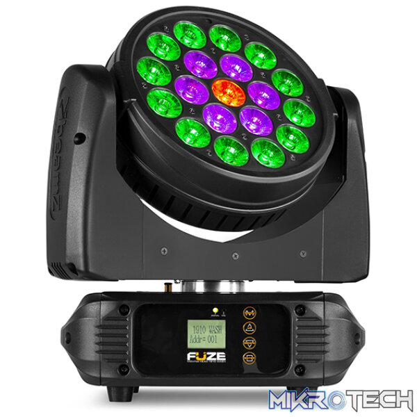150354B_1 Beamz Fuze1910 Led Moving Head Wash With Ring Control 19X 10W Rgbw - Image 1