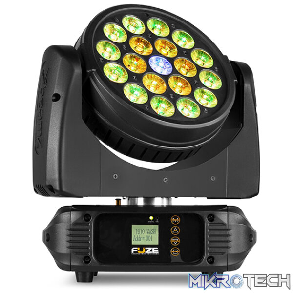 Beamz Fuze1910 Led Moving Head Wash With Ring Control 19X 10W Rgbw - Image 2