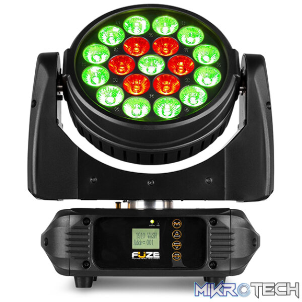 Beamz Fuze1910 Led Moving Head Wash With Ring Control 19X 10W Rgbw - Image 4