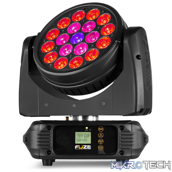 Beamz Fuze1910 Led Moving Head Wash With Ring Control 19X 10W Rgbw - Image 5