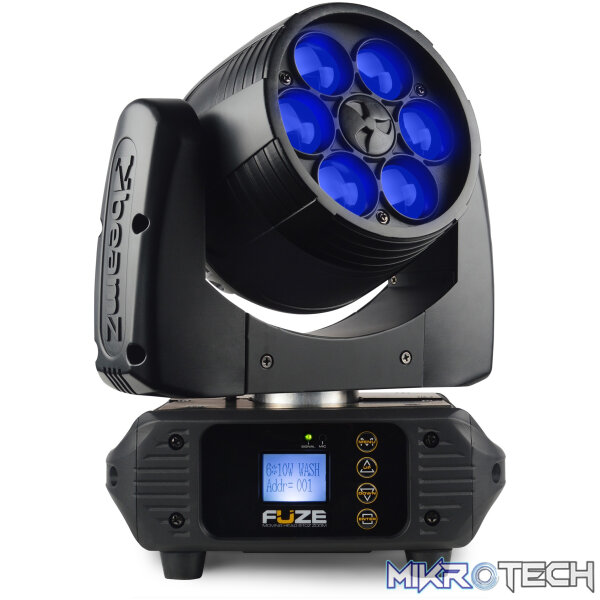 150386B_1 Beamz Fuze610Z Led Moving Head Wash With Zoom 6X 10W Rgbw - Image 1