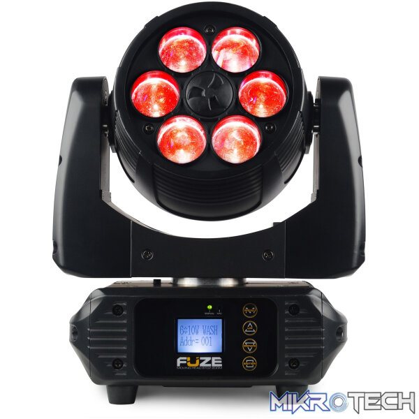 Beamz Fuze610Z Led Moving Head Wash With Zoom 6X 10W Rgbw - Image 2