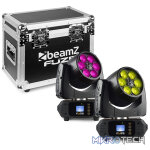 Beamz Fuze610Z Led Moving Head Wash With Zoom 6X 10W Rgbw [2 In A Flightcase]