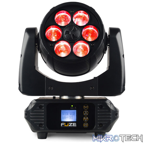 Beamz Fuze610Z Led Moving Head Wash With Zoom 6X 10W Rgbw [2 In A Flightcase] - Image 2