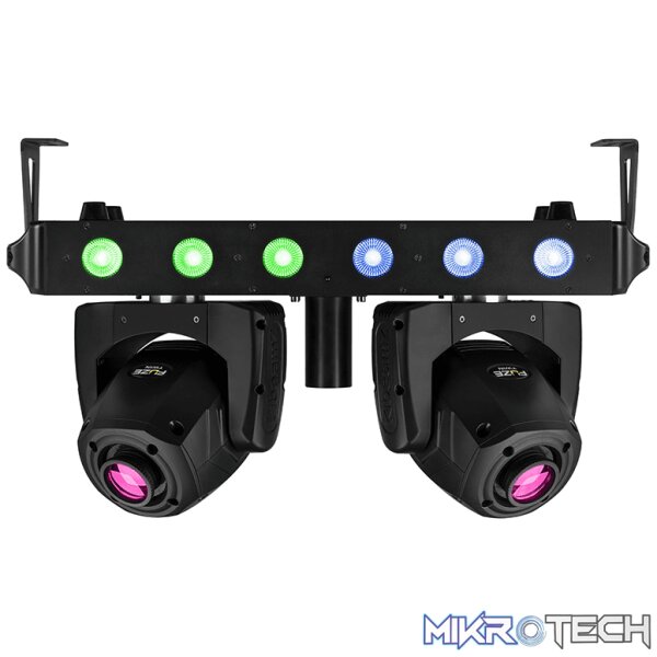 Beamz Fuze Twin Led Moving Head Bar 1X 75W 6X 15W Rgbw - Image 3