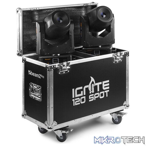 Beamzpro Ignite120 Led Moving Head Spot 1X 120W [2 In A Flightcase] - Image 2
