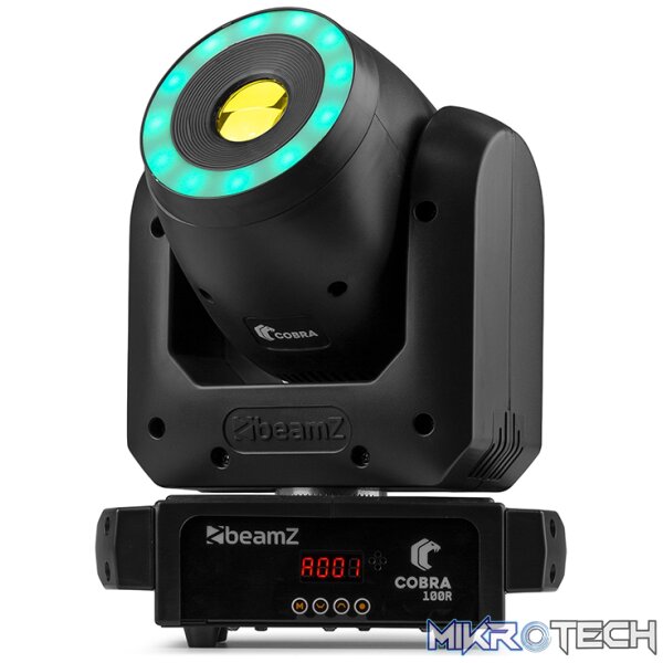 Beamz Cobra100R Led Moving Head Spot 1X 100W With Ring Rgbw - Image 3