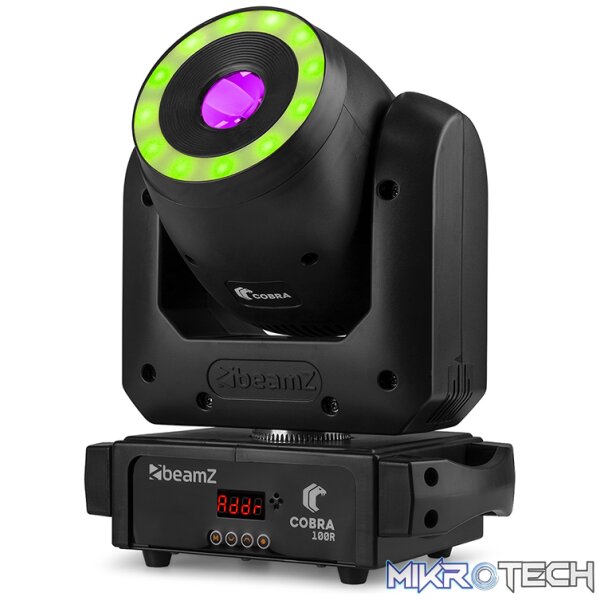 Beamz Cobra100R Led Moving Head Spot 1X 100W With Ring Rgbw - Image 5
