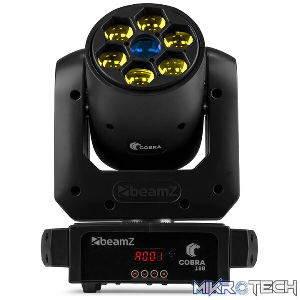 Beamz Cobra160 Led Moving Head Spot 1X 100W With Bee-Eye  6X 10W Rgbw - Image 2