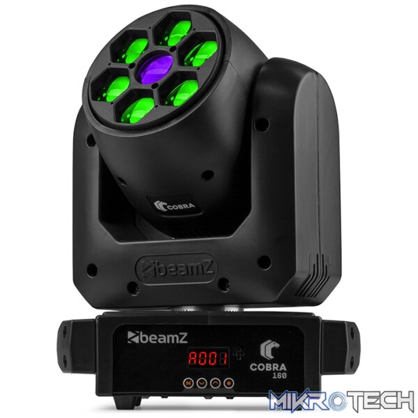 Beamz Cobra160 Led Moving Head Spot 1X 100W With Bee-Eye  6X 10W Rgbw - Image 3
