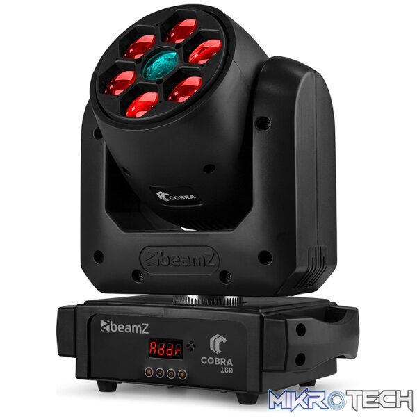 Beamz Cobra160 Led Moving Head Spot 1X 100W With Bee-Eye  6X 10W Rgbw - Image 5