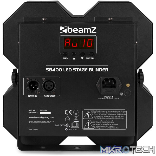 Beamz Sb400 Led Stage Blinder Ip20 4X 50W Ww - Image 4