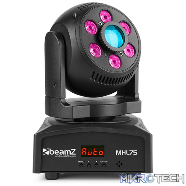 150508B_1 Beamz Mhl75 Led Moving Head Spot 1X 30W Wash 6X 8W Rgbw - Image 1