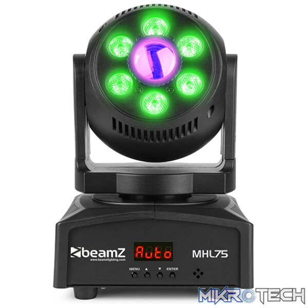 Beamz Mhl75 Led Moving Head Spot 1X 30W Wash 6X 8W Rgbw - Image 2