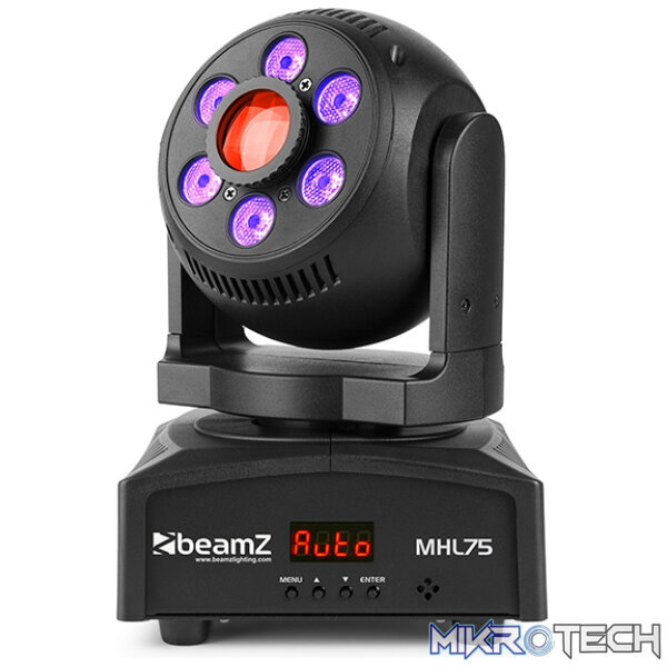 Beamz Mhl75 Led Moving Head Spot 1X 30W Wash 6X 8W Rgbw - Image 3