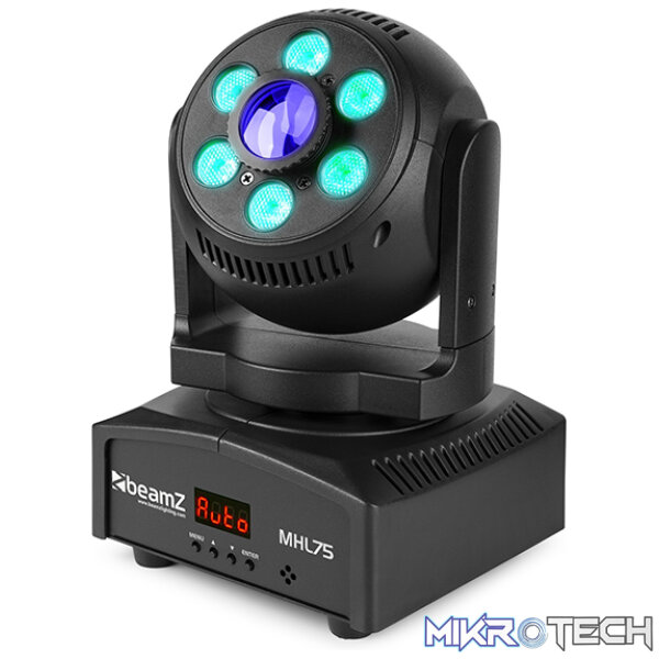 Beamz Mhl75 Led Moving Head Spot 1X 30W Wash 6X 8W Rgbw - Image 4