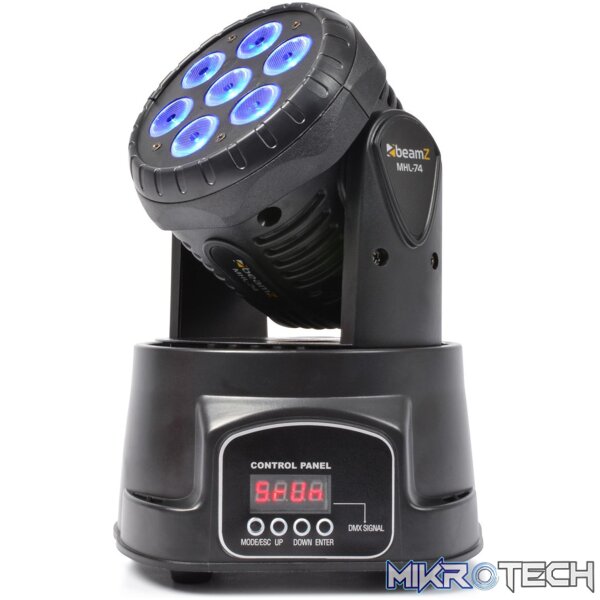 Beamz Mhl74 Led Moving Head Wash 7X 10W Rgbw - Image 2