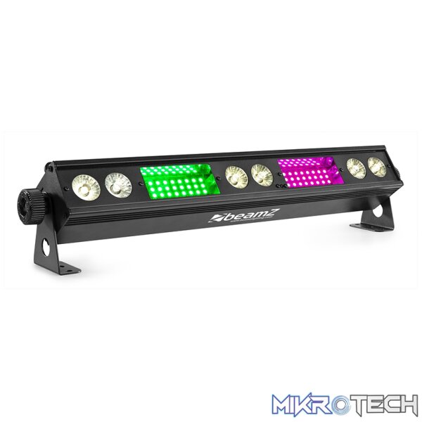 150573B_1 Beamz Lsb340 Led Multi Effect Bar Ip20 6X 3W Ww Strobe Rgb - Image 1