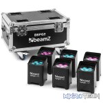 Beamz Bbp62 Led Battery Uplighter Ip65 6X 12W Rgbawuv [6 In A Flightcase]