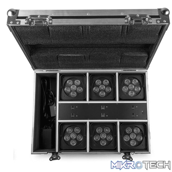 Beamz Bbp62 Led Battery Uplighter Ip65 6X 12W Rgbawuv [6 In A Flightcase] - Image 10