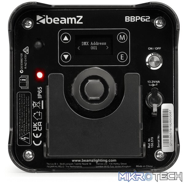 Beamz Bbp62 Led Battery Uplighter Ip65 6X 12W Rgbawuv [6 In A Flightcase] - Image 8