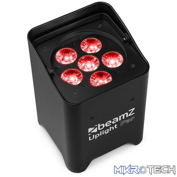 Beamz Bbp62 Led Battery Uplighter Ip65 6X 12W Rgbawuv [6 In A Flightcase] - Image 4