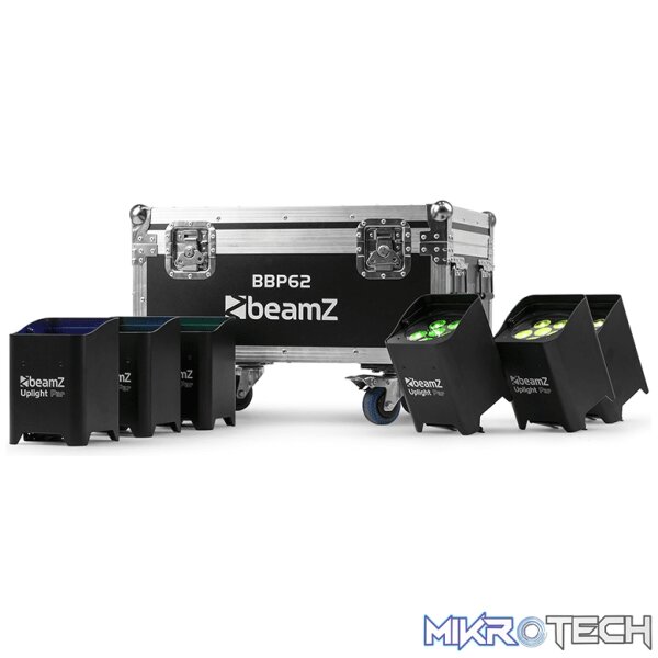 Beamz Bbp62 Led Battery Uplighter Ip65 6X 12W Rgbawuv [6 In A Flightcase] - Image 11