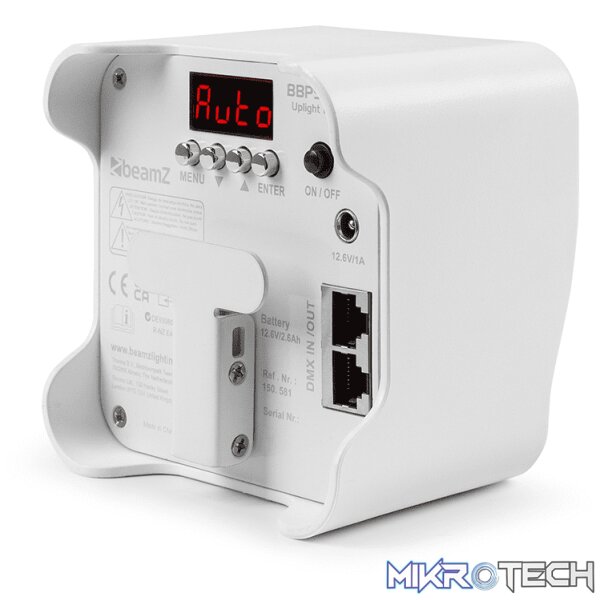 Beamz Bbp90W Led Battery Uplight Par Ip20 4X 4W Rgbuv - Image 7
