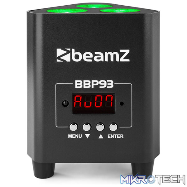 Beamz Bbp93 Led Battery Uplight Par Ip20 3X 10W Rgbw - Image 5
