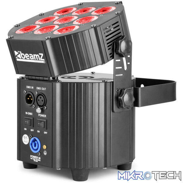 Beamzpro Bbp60 Led Uplight Ip20 9X 12W Rgbawuv [6 In A Flightcase] - Image 3